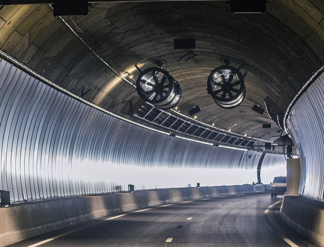 Europe’s most sustainable tunnel project installed air purifiers to reduce particulate matter emissions